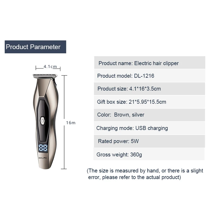 DALING DL-1216 Professional Hair Trimmer Led Display