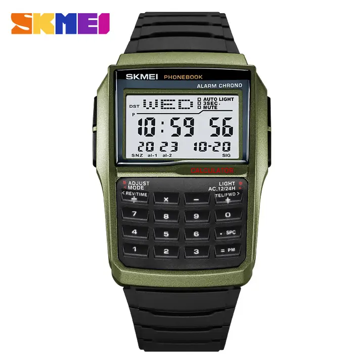 SKMEI 2255 Fashion Calculator LED Display Watches 3Bar Waterproof