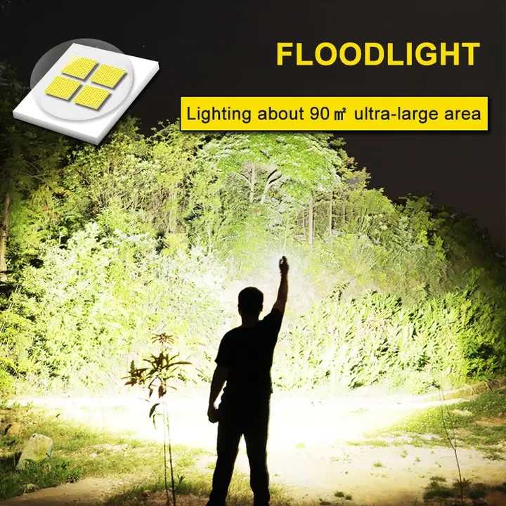 P-50 Super Powerful LED Flashlight Torch Built-in Battery USB Rechargeable Waterproof