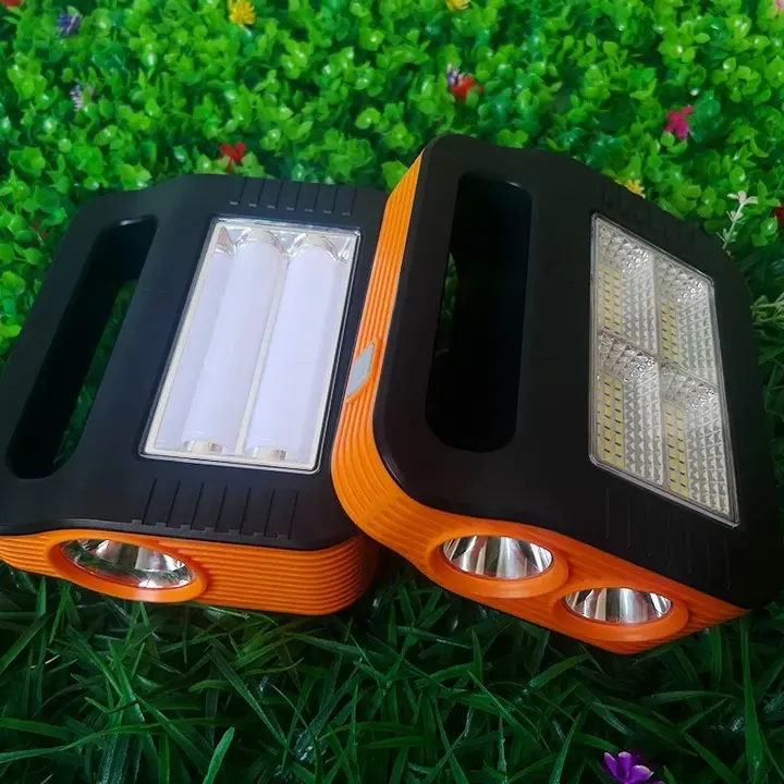 Solar Powered Light System Flashlight, Emergency Mobile Power Bank, Wireless Power Supply System