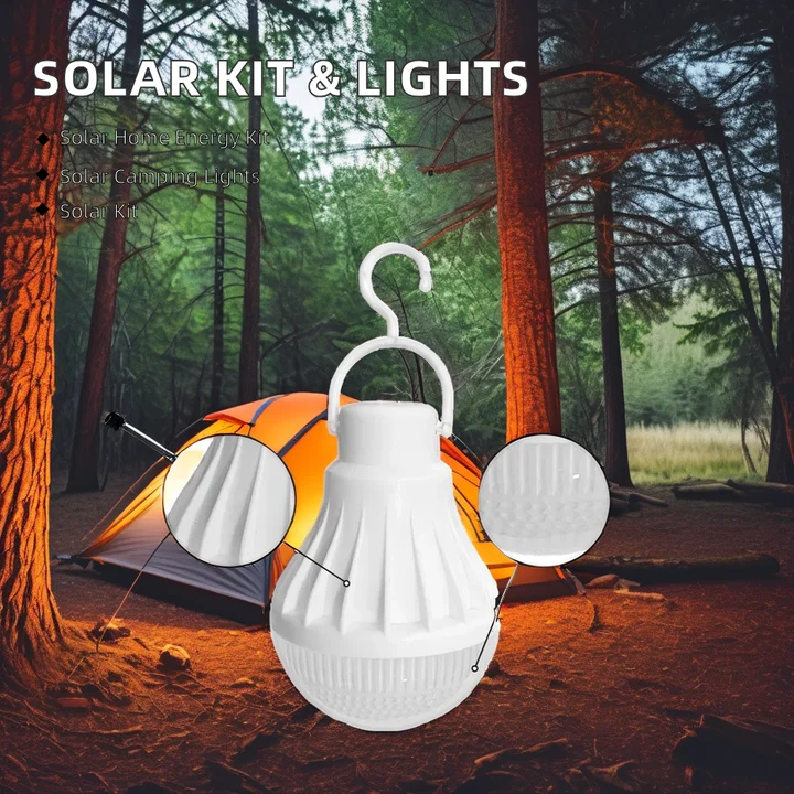 Solar Powered Light System Flashlight, Emergency Mobile Power Bank, Wireless Power Supply System