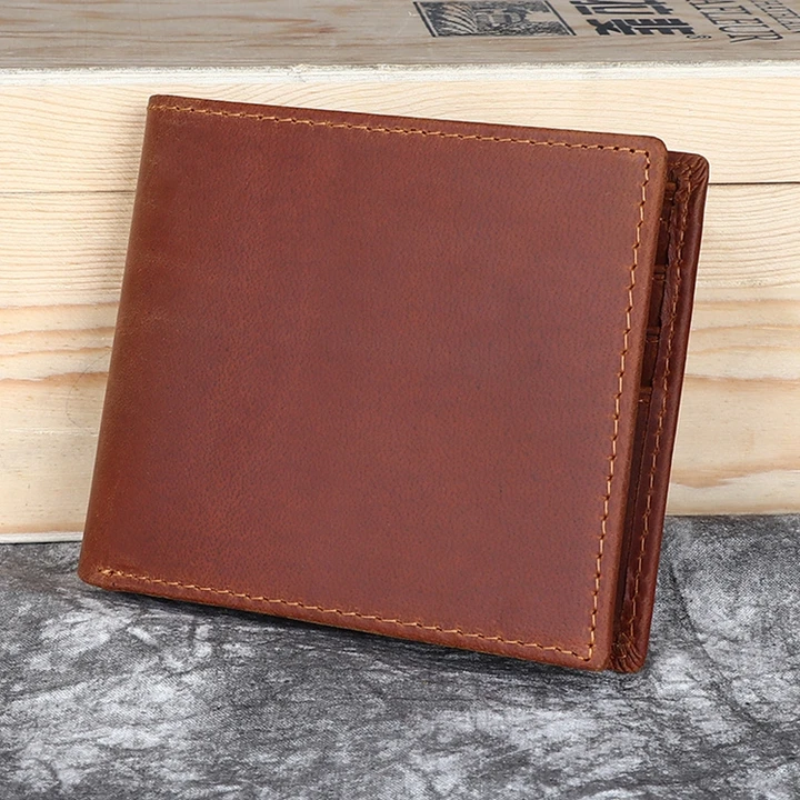 Genuine Leather Slim Card holder wallet | Crazy Horse