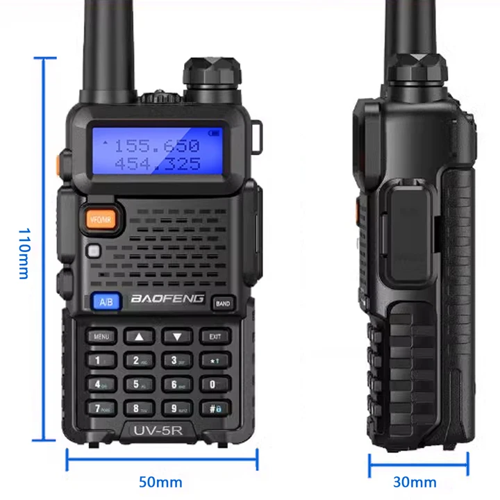 2pcs 3-5 Km Baofeng UV5R Walkie Talkie Air Band Wireless Long Range