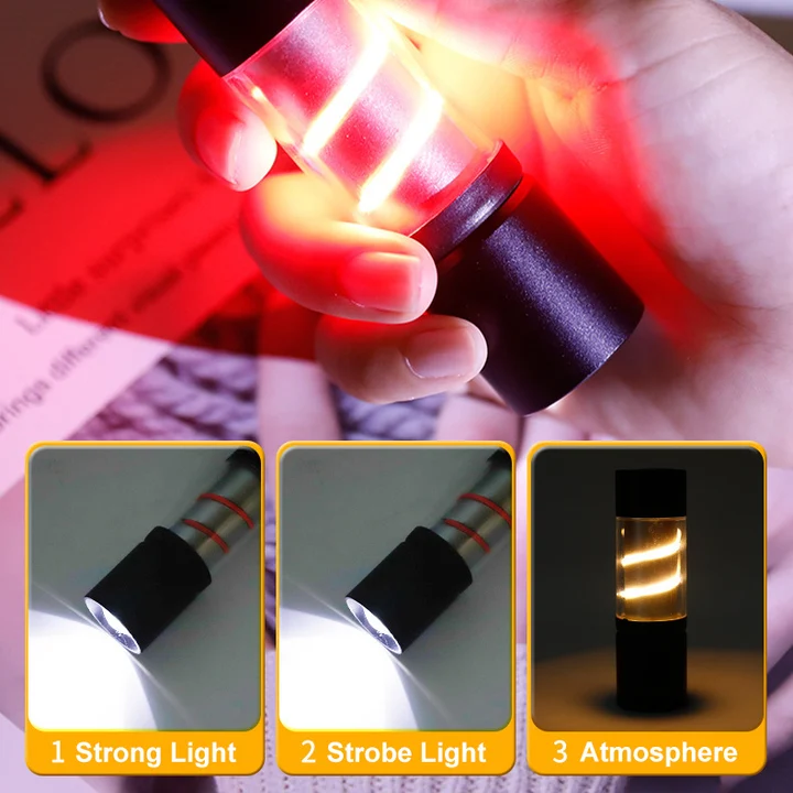 Rechargeable Aluminum Ecd Zoomable Flash light multifunctional