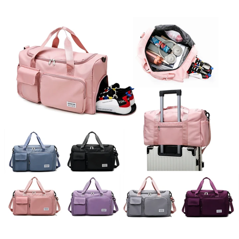 Men Women Travel Gym Shoulder Bags Oxford Waterproof for Clothes & gym