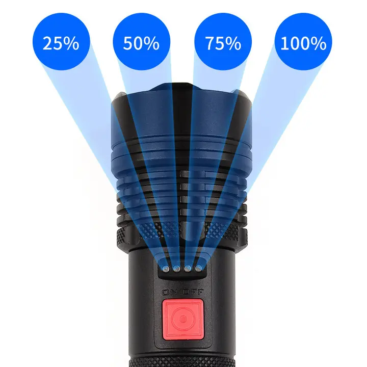 Rechargeable 10000 lumens High  Led Flash Light