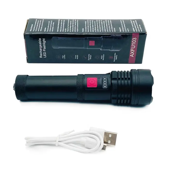 Rechargeable 10000 lumens High  Led Flash Light