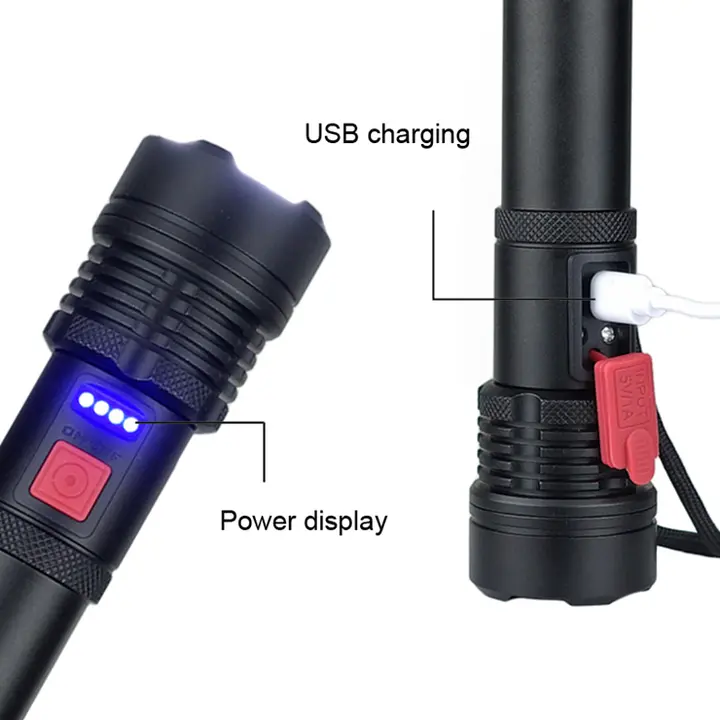 Rechargeable 10000 lumens High  Led Flash Light