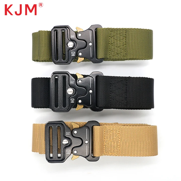 Nylon Metal canvas Tactical adjustable Waist Belt