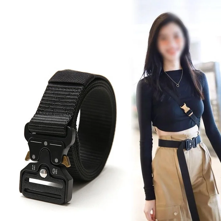 Nylon Metal canvas Tactical adjustable Waist Belt