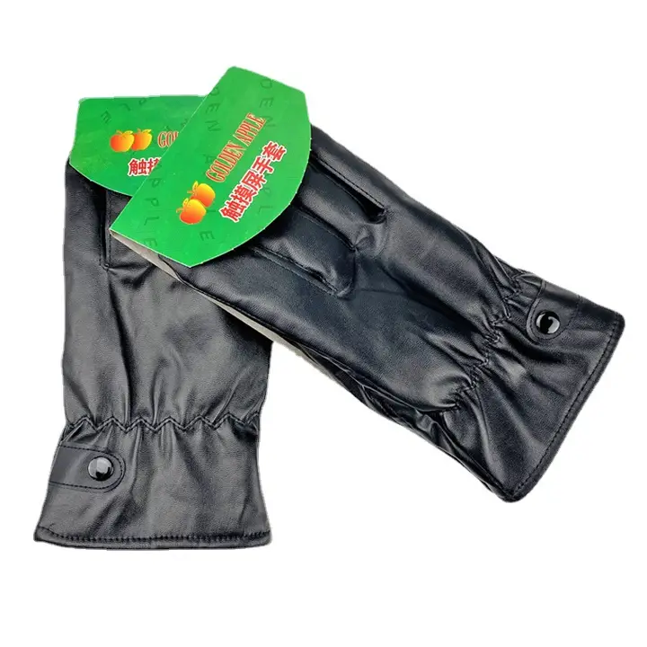 Touch screen Winter Warm Leather Gloves Waterproof Non slip