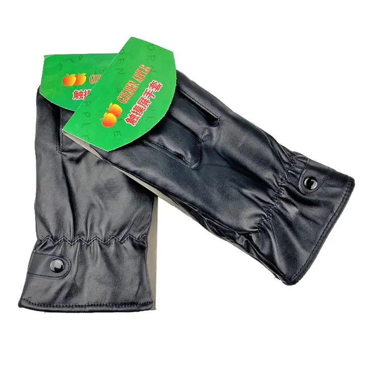 Touch screen Winter Warm Leather Gloves Waterproof Non slip