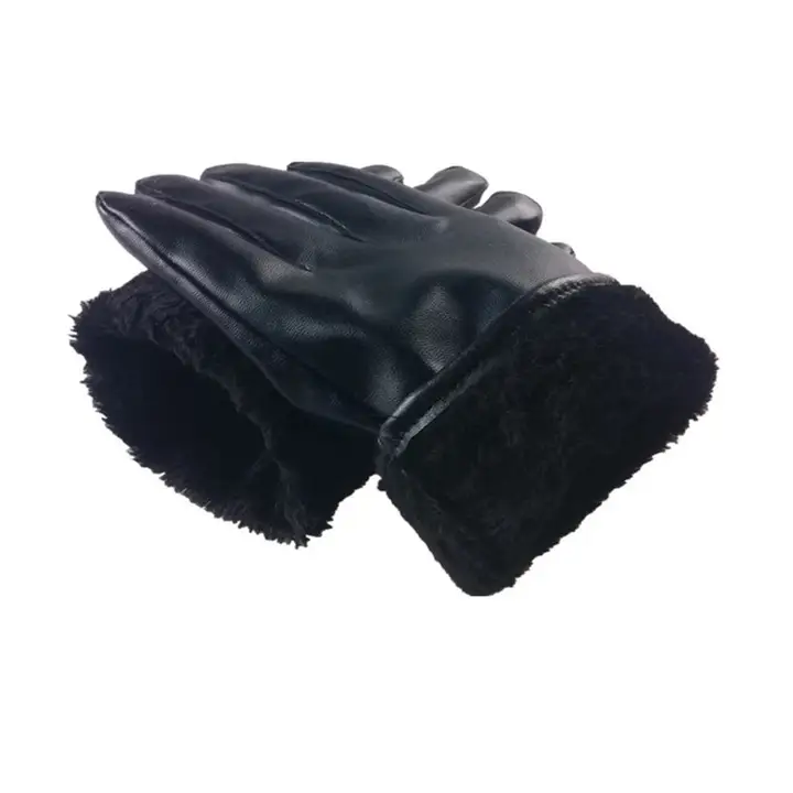 Touch screen Winter Warm Leather Gloves Waterproof Non slip