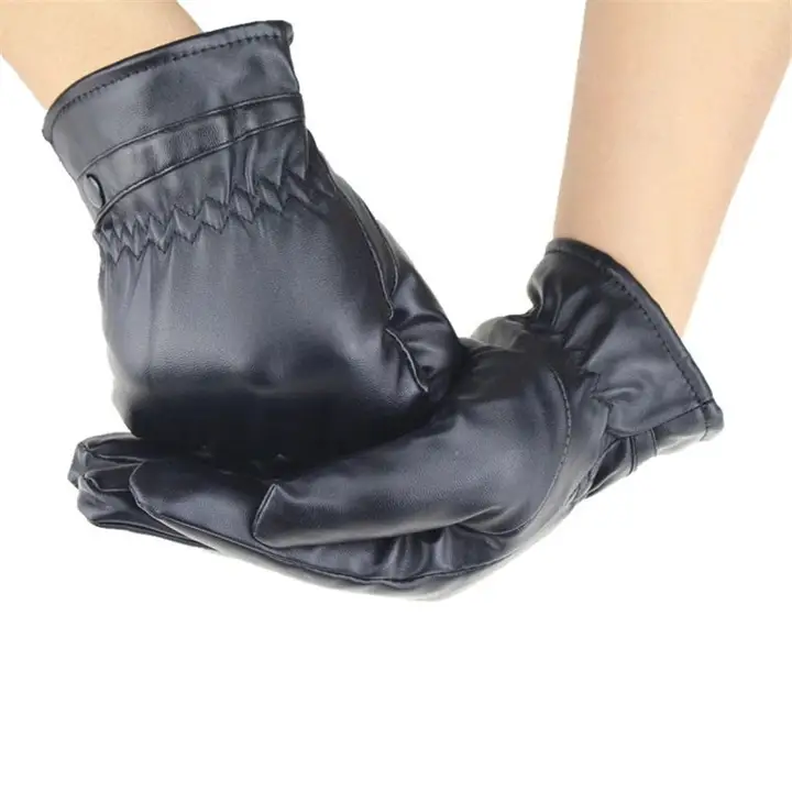 Touch screen Winter Warm Leather Gloves Waterproof Non slip