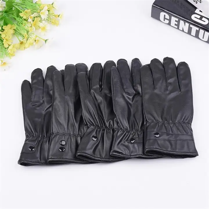 Touch screen Winter Warm Leather Gloves Waterproof Non slip