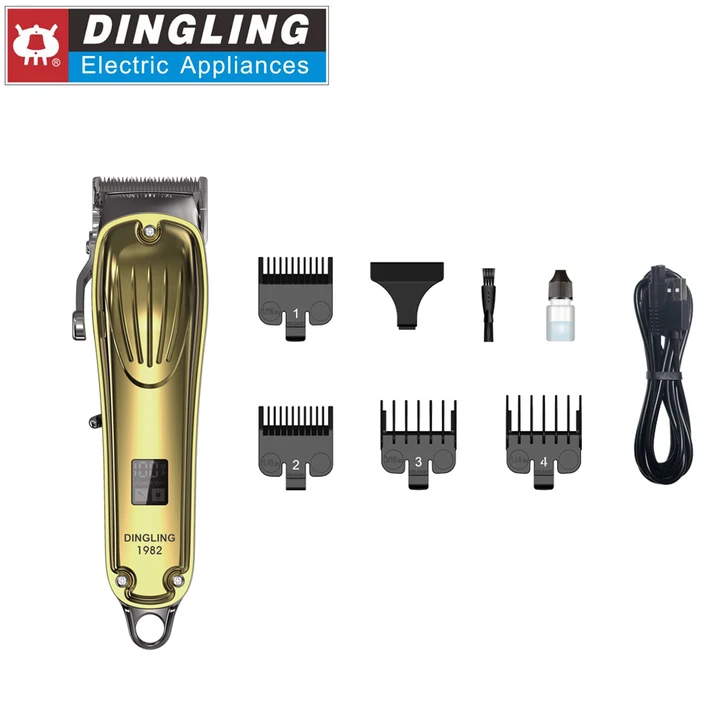 DingLing 1982 Gold Metal Barber Professional Hair Clipper