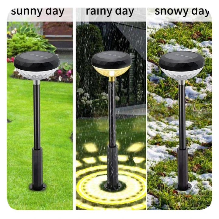 2pcs LED Solar Lawn Light Outdoor Waterproof Solar Powered LED Lighting For Garden Yard