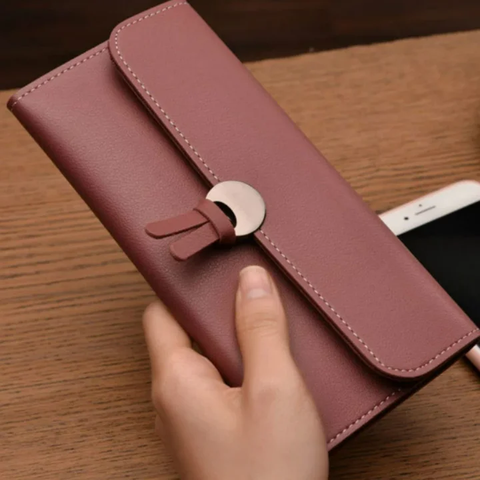 Fancy design ladies wallet for cash coin cans cell phone