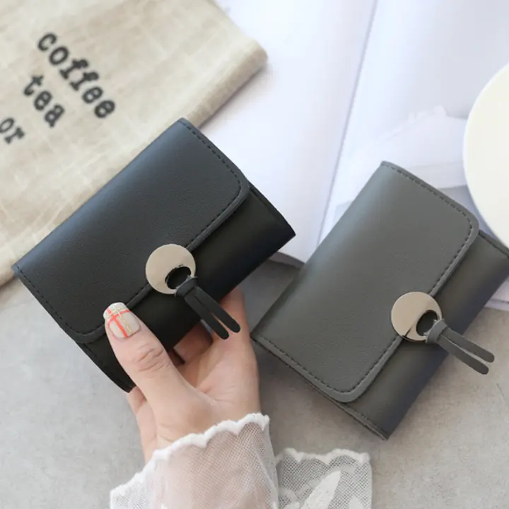 Ladies Retro New Fashion short wallet coin zipper RFID