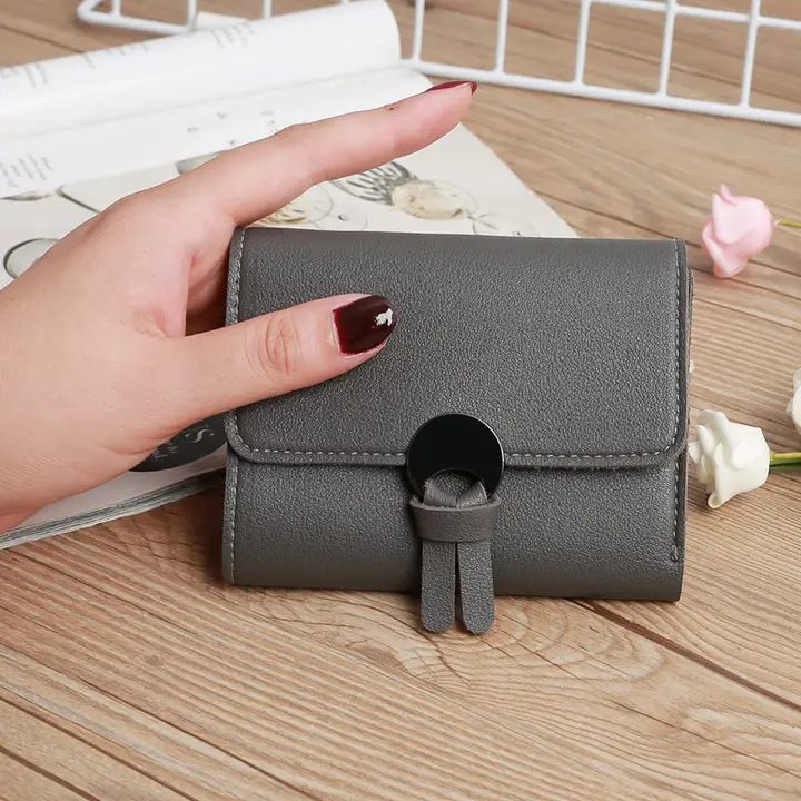 Ladies Retro New Fashion short wallet coin zipper RFID