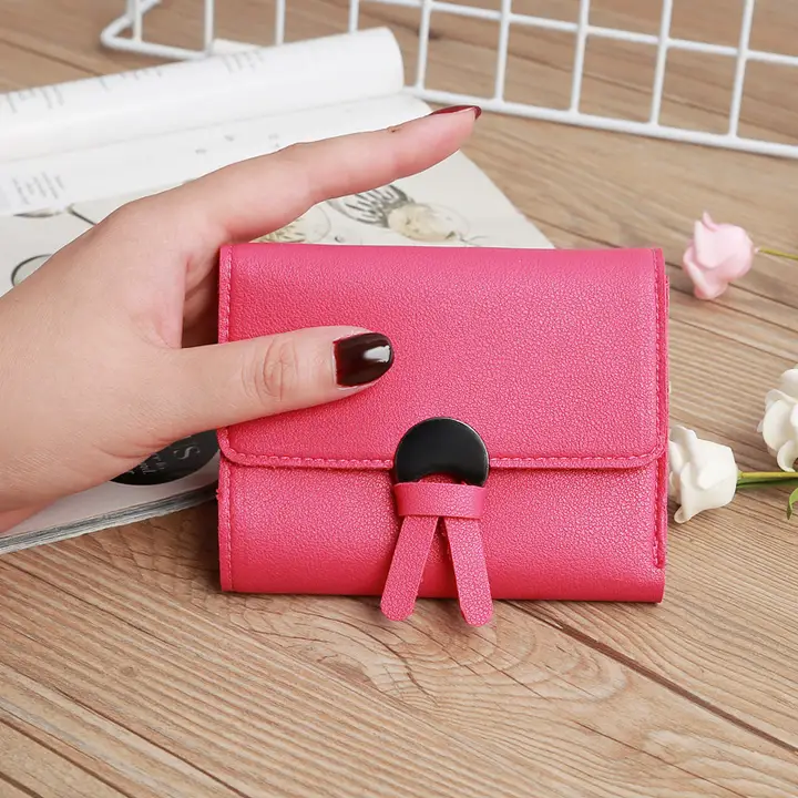 Ladies Retro New Fashion short wallet coin zipper RFID