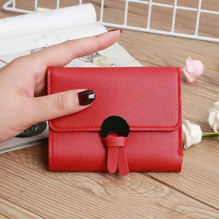 Ladies Retro New Fashion short wallet coin zipper RFID