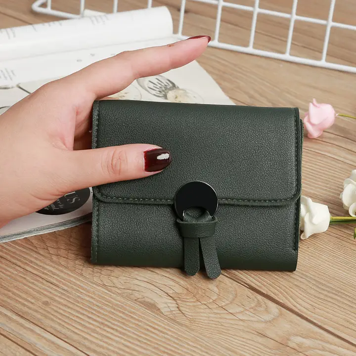 Ladies Retro New Fashion short wallet coin zipper RFID