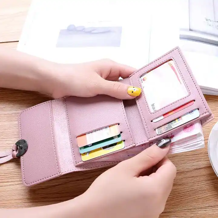 Ladies Retro New Fashion short wallet coin zipper RFID