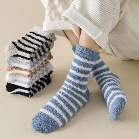 3 Pair Winter Warm Velvet Towel Socks