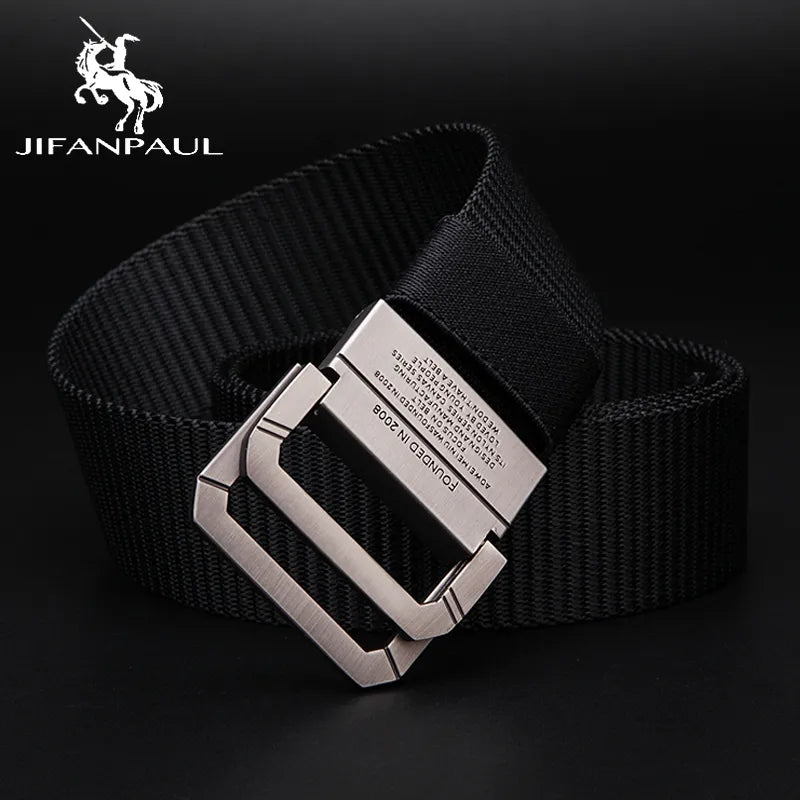 D Shape Tactical Buckle Canvas Belt