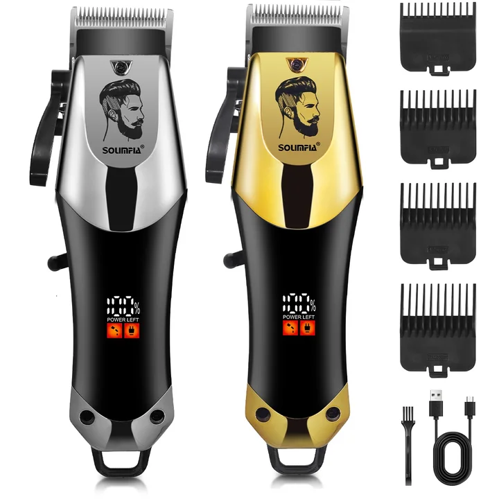 DALING PROFESSIONAL Gold Rechargeable Hair Cutting Shaver Machine LED Display