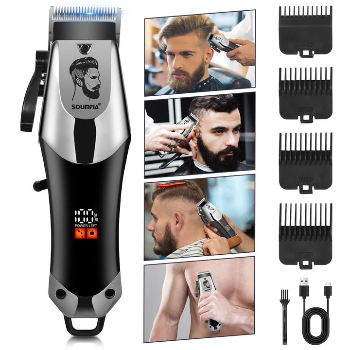 DALING PROFESSIONAL Gold Rechargeable Hair Cutting Shaver Machine LED Display