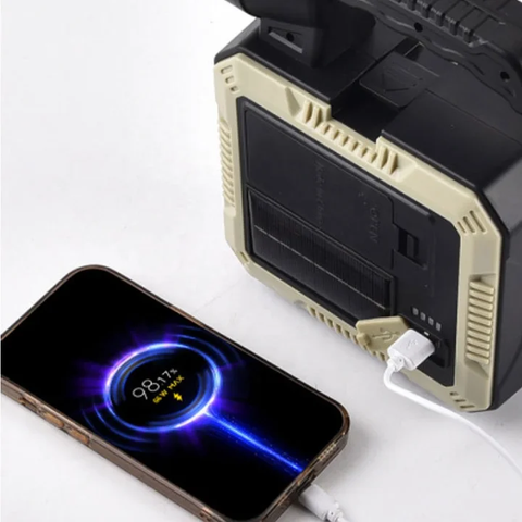 2 in 1 COB Search Light + Tool Kit box Solar Charging Led Work Light