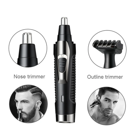 2 in 1 Daling DL-7019 Nose Hair Outline Trimmer Men Electric Hair Trimmer Hair Removal