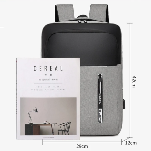Stylish Business Waterproof Backpack USB Charging Large Capacity Laptop bag