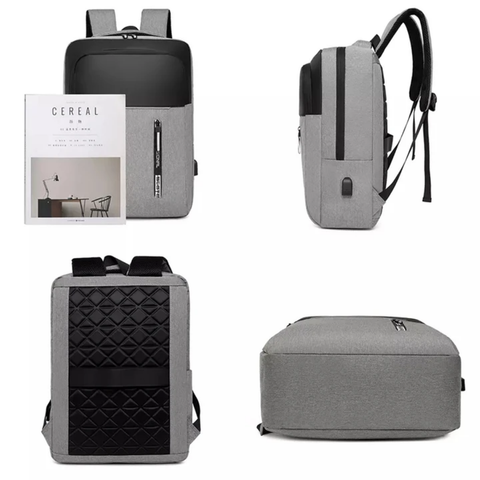 Stylish Business Waterproof Backpack USB Charging Large Capacity Laptop bag