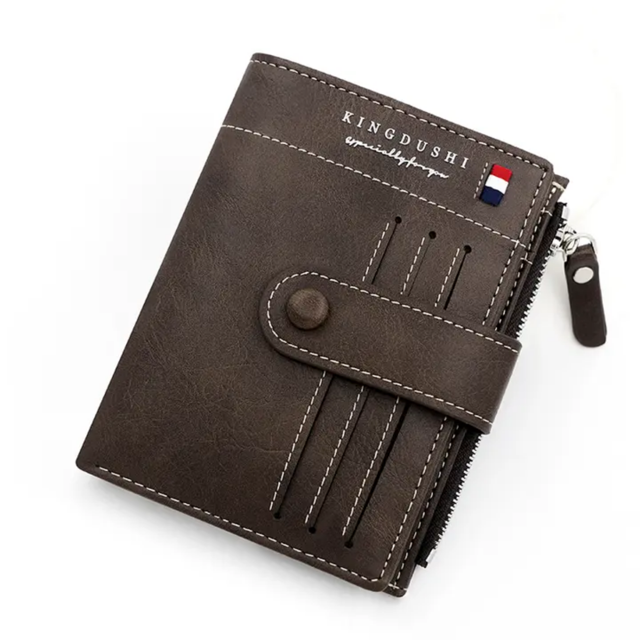 Baellery Business zipper Pu Leather vintage wallet