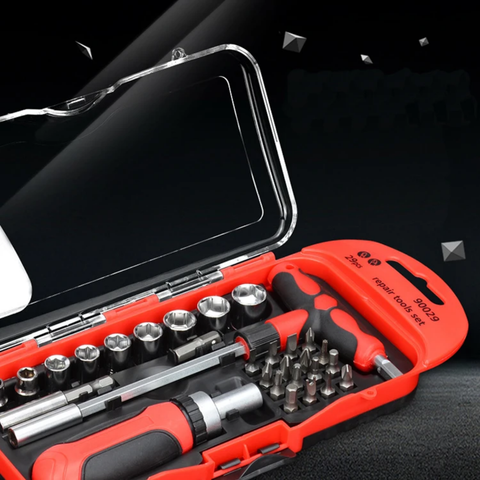 29PCS Ratchet Handle Spanner Screwdriver Set Kit