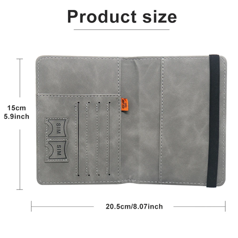 Passport wallet RFID Blocking Leather Card Case Passport Holder