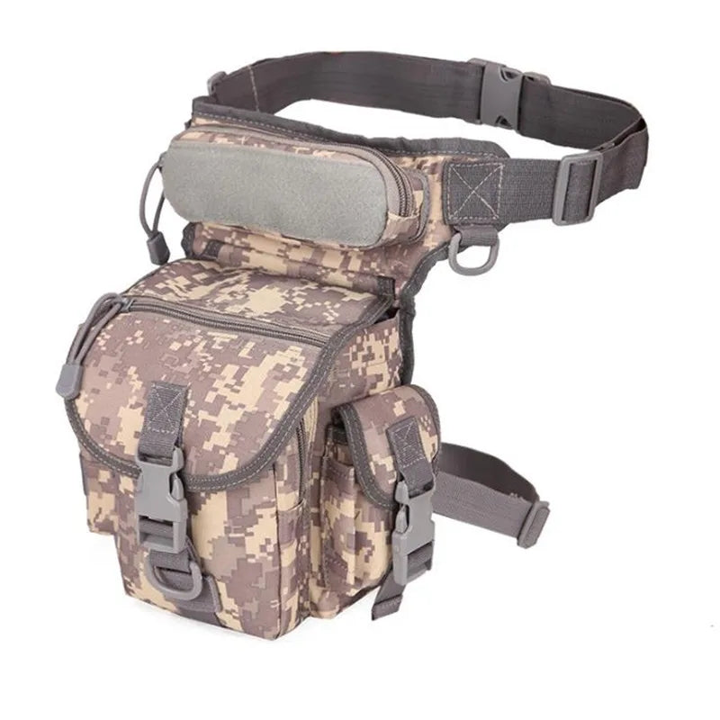 Men's  Tactical Drop Leg Bag Waist Pack Adjustable Thigh Belt Hiking 800D Waterproof