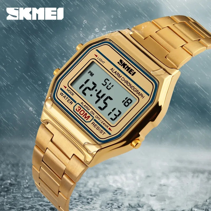 Skmei LED Digital Steel Military Waterproof Wristwatches SKMEI 2018