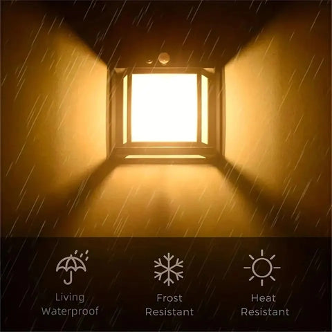 Solar Wall Lamp 3 Lighting Modes Waterproof Courtyard Garden Decoration Lantern