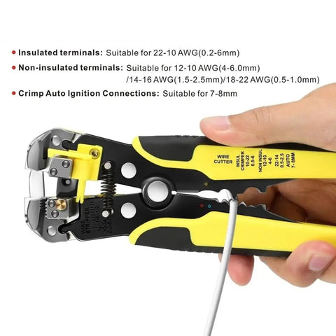 Self-Adjusting insulation pliers Crimping Cutter Wire Stripper Tool