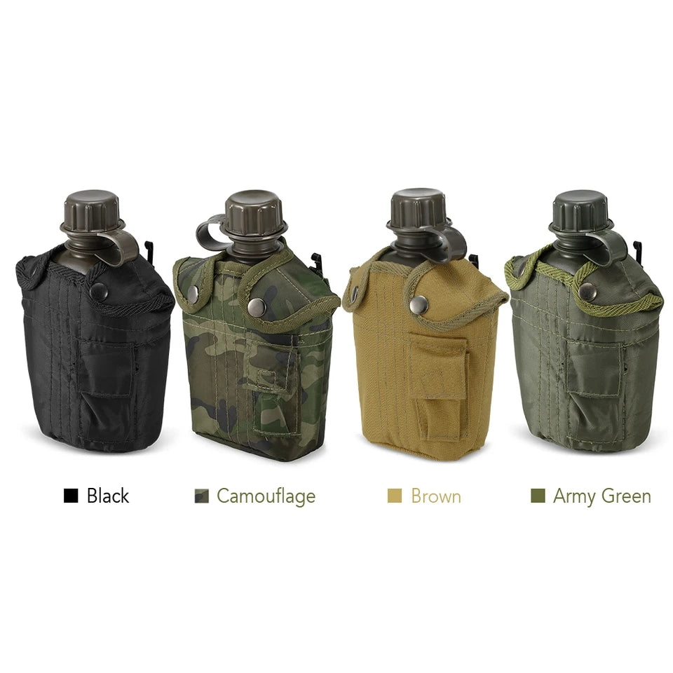 1L Outdoor Military Survival Water Bottle Kettle