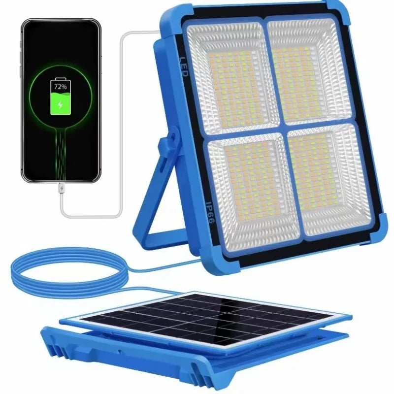 200watt Solar Rechargeable Flood Light with solar panel Waterproof