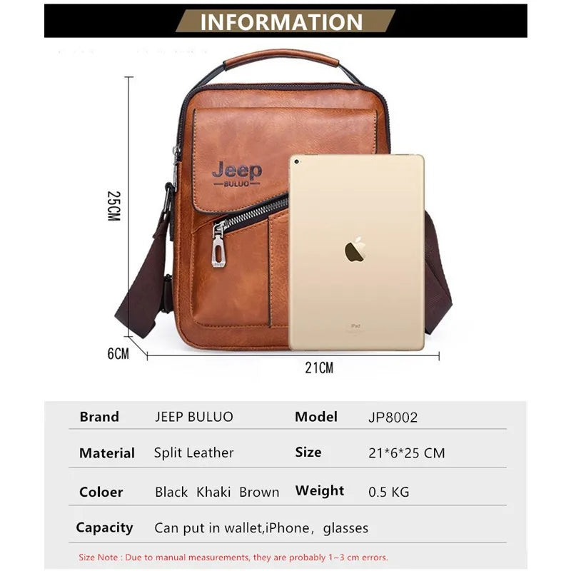 Men's Leather Shoulder Handbag High Quality Leather Shoulder Bag