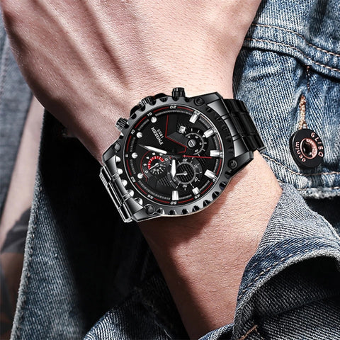 FNGEEN Watch Waterproof Stainless Steal Watch
