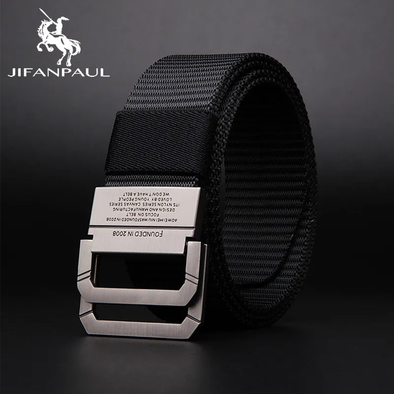 D Shape Tactical Buckle Canvas Belt