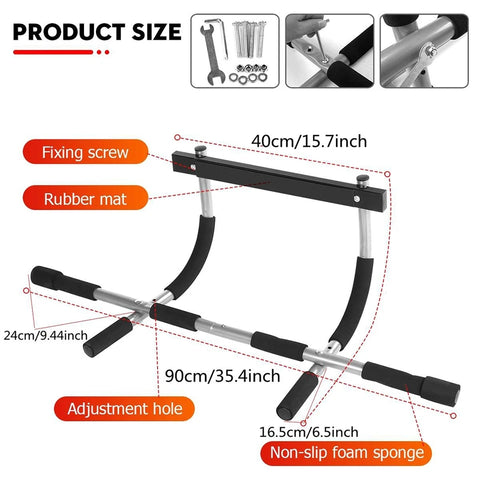 Multi-Functional Iron Gym Total Upper Body Workout Bar Portable Indoor Fitness Pull Up Bar Workout