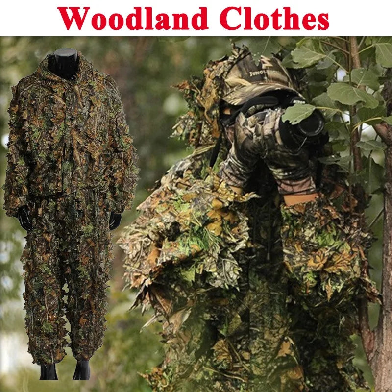 Tactical Outdoor Ghillie Suit Camouflage Clothes Jungle Suit